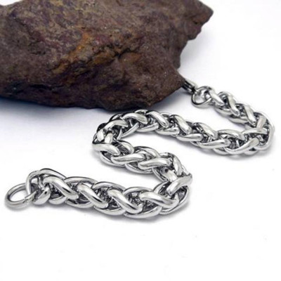 Vòng tay nam - Lắc tay nam titan cao cấp đẹp sang trọng inox kiểu bông dừa trangsucpt PTLTNA68