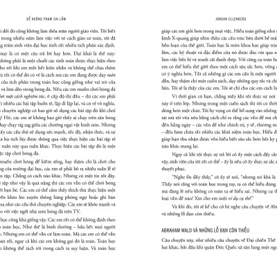 Sách - How Not To Be Wrong - Để Không Phạm Sai Lầm - Toán Học Ẩn Chứa Trong Cuộc Sống