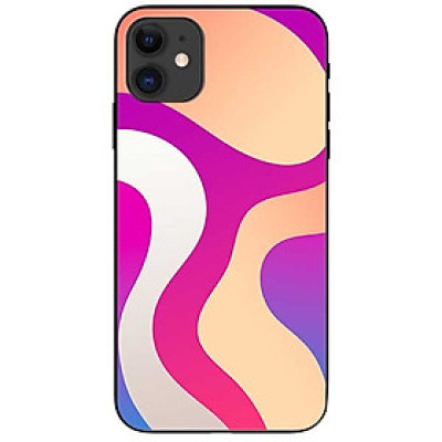 Ốp lưng dành cho Iphone 12 Mini mẫu Họa Tiết Hồng Xanh Cam