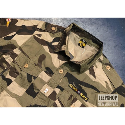 Áo sơ mi ngắn tay màu camo