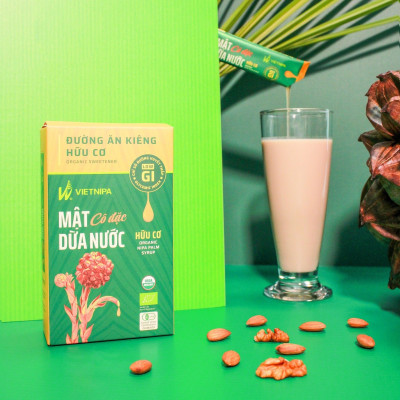 Mật Dừa Nước Vietnipa Hộp 150g - Thực Phẩm Bổ Sung Dinh Dưỡng Cho Cả Gia Đình, Người Tiểu Đường, Ăn Kiêng, Ăn Chay, Hàm Lượng Vitamin Và Muối Khoáng Cao