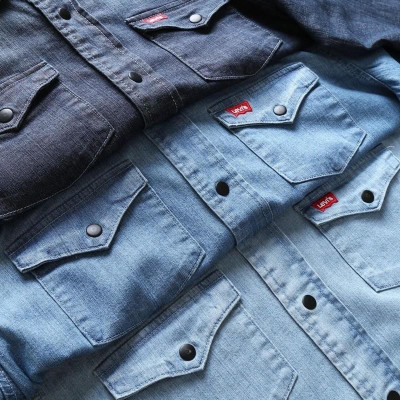 Áo sơ mi denim wax nhẹ cực bụi_nam tính