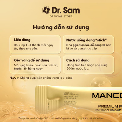 Hộp quà tặng 2 hộp nhỏ - Nước uống hắc sâm Dr. Sam MANCORE & youthology giúp bổ sung năng lượng toàn diện - 2 Hộp x 10ml