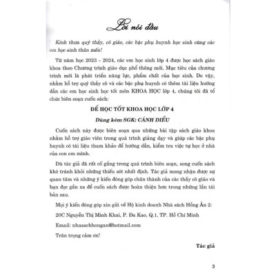 sách - Để Học Tốt Khoa Học Lớp 4 - Dùng Kèm SGK Cánh Diều - Hồng Ân