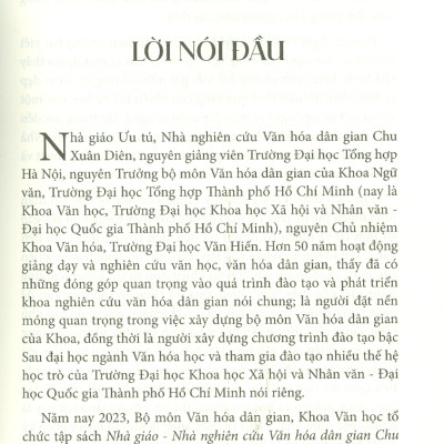 Nhà Giáo Nhà Nghiên Cứu Văn Hóa Dân Gian CHU XUÂN DIÊN