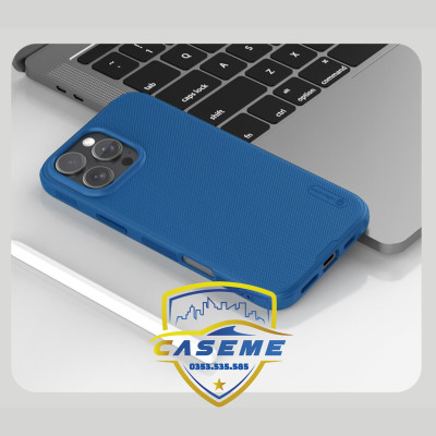 Ốp Lưng Dành Cho iPhone 16 Pro Nillkin Dạng Sần Viền Silicon - Hàng Chính Hãng