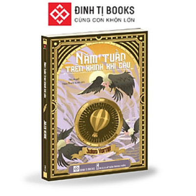 Sách - Năm Tuần Trên Khinh Khí Cầu - Jules Verne - Đinh Tị Books