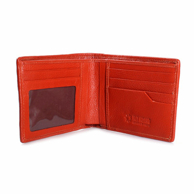 HJ2221 - Bóp nam Huy Hoàng da cá sấu ngăn sau màu vàng