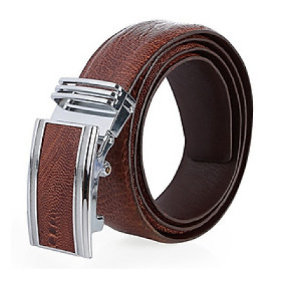 Thắt Lưng Nam Da Đà Điểu Bản Lớn Trơn Huy Hoàng HT4428 - Nâu Đỏ