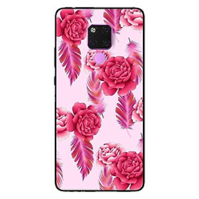 Ốp lưng dành cho Huawei 5t - Mate 20 - Mate 20 Pro mẫu Mẫu Đơn Nền Hồng