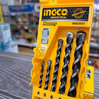 BỘ MŨI KHOAN BÊ TÔNG 5 CHI TIẾT INGCO AKD3051 - HÀNG CHÍNH HÃNG