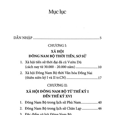 Xã Hội Đông Nam Bộ Từ Khởi Thủy Đến Đầu Thế Kỷ XXI