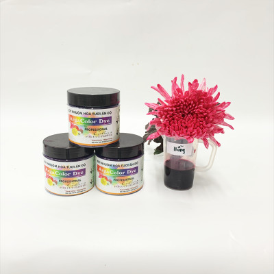 Thuốc Bột Nhuộm Hoa Tươi  màu thực phẩm Ấn Độ (Combo 3 hộp tùy màu) giúp đổi màu hoa cắt cành (1 hủ pha 12L nước màu)