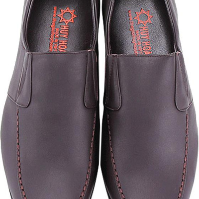 Giày Tây Nam Viền Chỉ Huy Hoàng HT7705 - Nâu