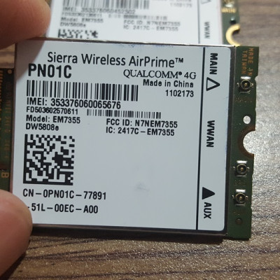 Card wwan 4G Sierra Wireless Dell DW5808e dùng cho laptop dell E5550, E7250, E7450, Venue 11 Pro - Hàng nhập khẩu