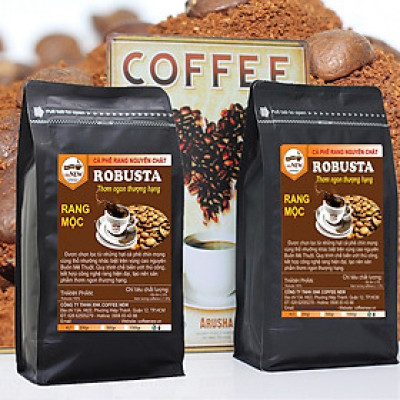 2Kg Cà Phê Robusta Rang Mộc Nguyên Chất 100% - Tặng Phin Nhôm - Hậu Đậm, Vị Đắng - Phù Hợp Mọi Gia ĐÌnh  - Coffee New