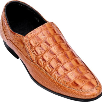 Giày Tây Nam Vân Cá Sấu Huy Hoàng HT7130 - Vàng