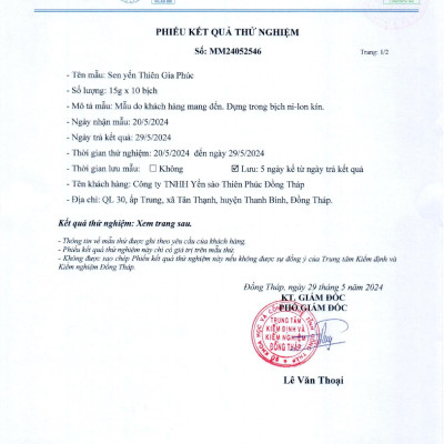 Sữa sen yến Thiên Gia Phúc 150g 10 gói (Hộp cứng)