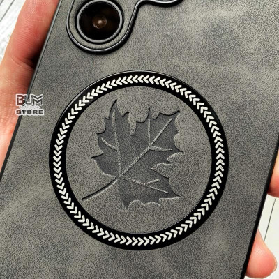 Ốp Lưng Cho Samsung Galaxy S25 Ultra / S25 Plus / S24 Ultra/ S24 Plus / S23 Ultra / S22 Ultra Hình Lá Phong Từ Tính