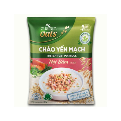 Combo:5 gói Cháo Yến Mạch Thịt Gà 40g Xuân An(Mua 10 Tặng 1 gói cháo gà 40g)