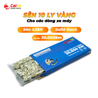 Sên Vàng 10 Ly 132 Mắt cho Sirius, Winner, Exciter, Raider, Satria, Jupiter, Wave, Future – Nhông Sên Dĩa CATTA Chất Lượng Cao