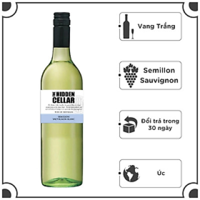 Rượu Vang Trắng Edengate Hidden Cellar Semillon / Sauvignon Blanc 750ml 12% Acl