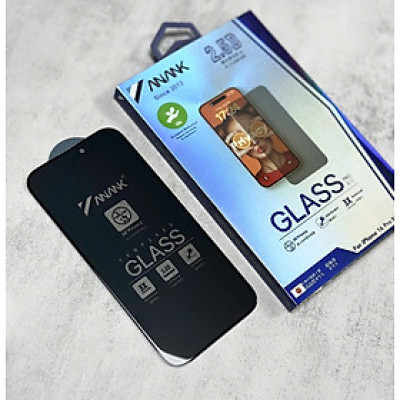 Kính cường lực chống nhìn trộm dành cho iPhone 16, iPhone 16 Pro, iPhone 16 Plus, iPhone 16 Pro Max hiệu ANANK Privacy chống vỡ, chống xước cao cấp - Hàng chính hãng
