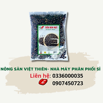 Tiêu Đen Hạt Việt Thiên 100g, nhà máy sản xuất và phân phối nông sản Việt Thiên, giá rẻ