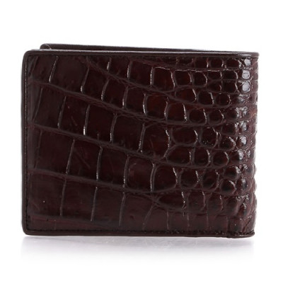 HJ2243 - Bóp nam Huy Hoàng da cá sấu gai lưng màu nâu đất