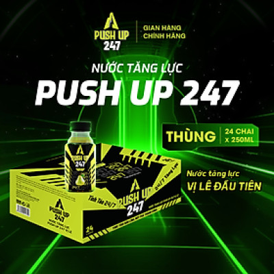 [Combo 12 chai 250ml] Nước tăng lực Push Up 247 vị lê - Thức tỉnh bản lĩnh-Bứt phá thành công
