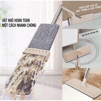Cây Lau Nhà Tự Vắt Thông Minh, Chổi Lau Nhà Tự Vắt Siêu Sạch Thiết Kế Gọn Nhẹ Hiện Đại Dễ Dàng Sử Dụng