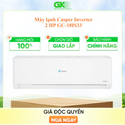 Điều hòa Casper 1 chiều Inverter 18.000BTU GC-18IS33 - Hàng chính hãng - Giao HCM và 1 số tỉnh thành