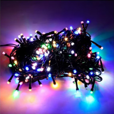 CUỘN DÂY ĐÈN LED TRANG TRÍ BÓNG KIM CƯƠNG NHẤP NHÁY NHIỀU MÀU SẮC CỰC ĐẸP DÀI 40M 
