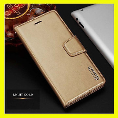 Bao da dạng ví cho SamSung Galaxy A03S hiệu Hanman, DaDa có quai cài có ngăn để thẻ ATM và để tiền, bao da may viền - Hàng nhập khẩu 