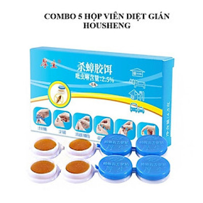 Combo 5 hộp thuốc diệt gián sinh học Housheng, diệt tận gốc tất cả các loại gián, hiệu quả, an toàn.