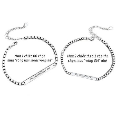 [Ghi Chú] Lắc kèm tên cặp đôi vuông nam nữ Khắc Tên theo yêu cầu thuần Việt có sẵn