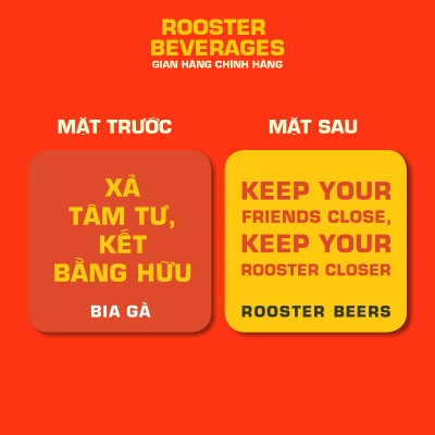 Set 6 lót ly giấy Rooster Beers