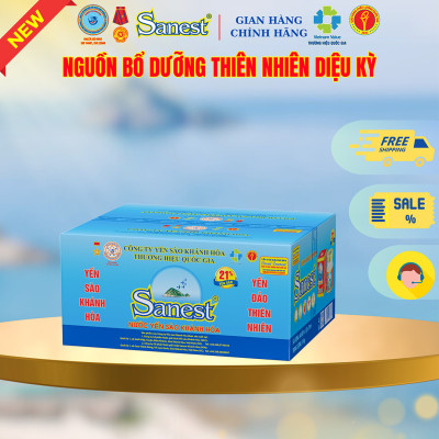  NEW [ Combo 20 lọ] Nước Yến sào Khánh Hòa Sanest 21% - Có đường