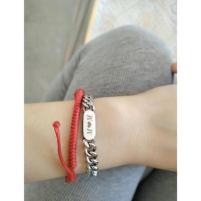 [Ghi Chú] Lắc tay nam nữ Khắc Tên theo yêu cầu, Vòng tay đôi lắc ngắn Shop làm quà tặng