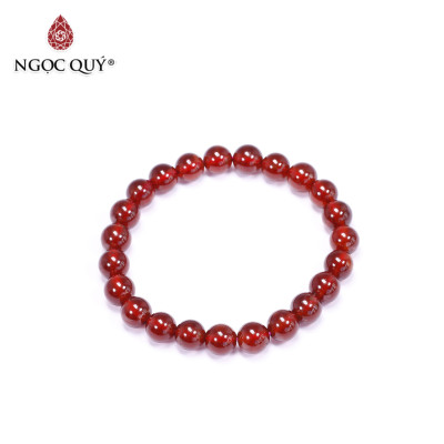Vòng tay đá ngọc hồng lưu garnet AAA size hạt 8mm mệnh hỏa, thổ - Ngọc Quý Gemstones