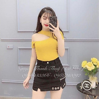 ÁO LỆCH VAI_ HÀNG ĐẸP GIÁ TỐT_ ÁO THUN NỮ HỞ VAI TAY NGẮN_ÁO THUN KHOÉT VAI GỢI CẢM