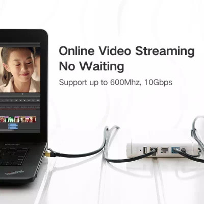 Ugreen UG11277NW107TK 1.5M màu Đen Cáp mạng LAN CAT7 STP chống nhiễu - HÀNG CHÍNH HÃNG