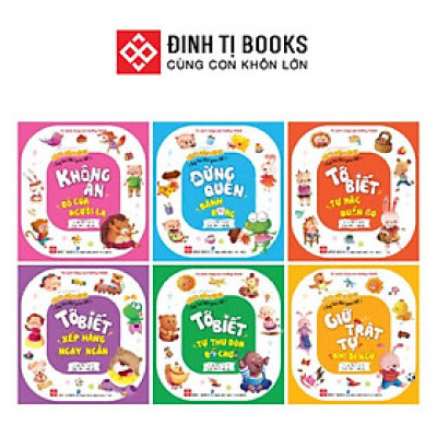Combo (6T): Sách dán hình dạy trẻ thói quen tốt