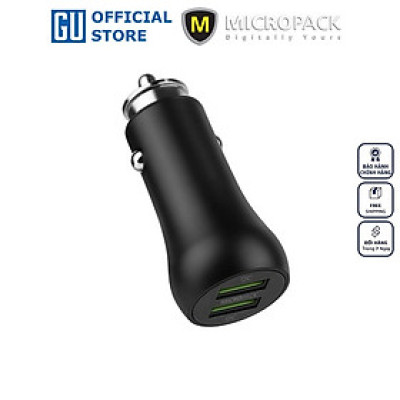 Củ sạc Ôtô MicroPack POWER MOTOR LITE 2 MCC-236QC Hai Cổng USB-A Công Suất 18W Tổng Công Suất 36W Hàng Chính Hãng