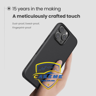 Ốp Lưng Dành Cho iPhone 16 Pro Nillkin Dạng Sần Viền Silicon - Hàng Chính Hãng