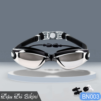 Set đồ bơi quần short nam 5 chi tiết có túi đựng, Quần bơi da cá + Kính bơi + Mũ + Bịt tai & Kẹp mũi, hàng chuẩn đẹp, thun bơi lạnh dày mịn mát | BN003