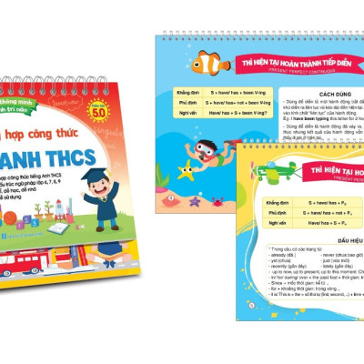 Sách - Combo Bộ Lịch Bảng Tổng Hợp Công Thức Toán Và Tiếng Anh THCS - Phiên Bản 5.0