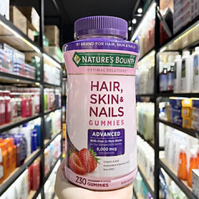 Kẹo dẻo đẹp da, tóc, móng Hair, Skin, Nails Gummies 230 viên của Mỹ