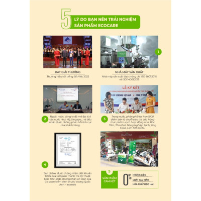 Nước rửa chén hữu cơ Bồ hòn Ecocare tinh dầu Vỏ Cam 4000ml