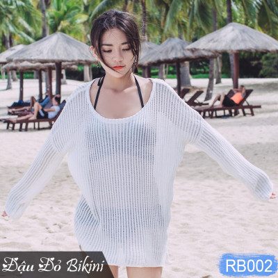 Áo lưới đi biển sexy, diện cùng bikini, áo tắm hoặc croptop cực xinh, dáng chui cổ rộng quyến rũ, chất đẹp dầy dặn | RB002